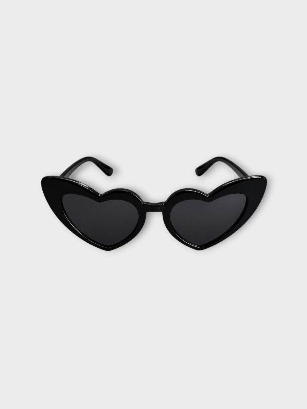 Black Heart-Shaped Sunglasses - Women's Fashion Shades